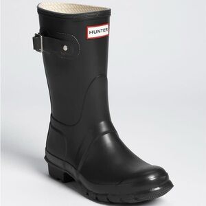 Hunter Original Short black Waterproof Rain Boot Size US5M/6F